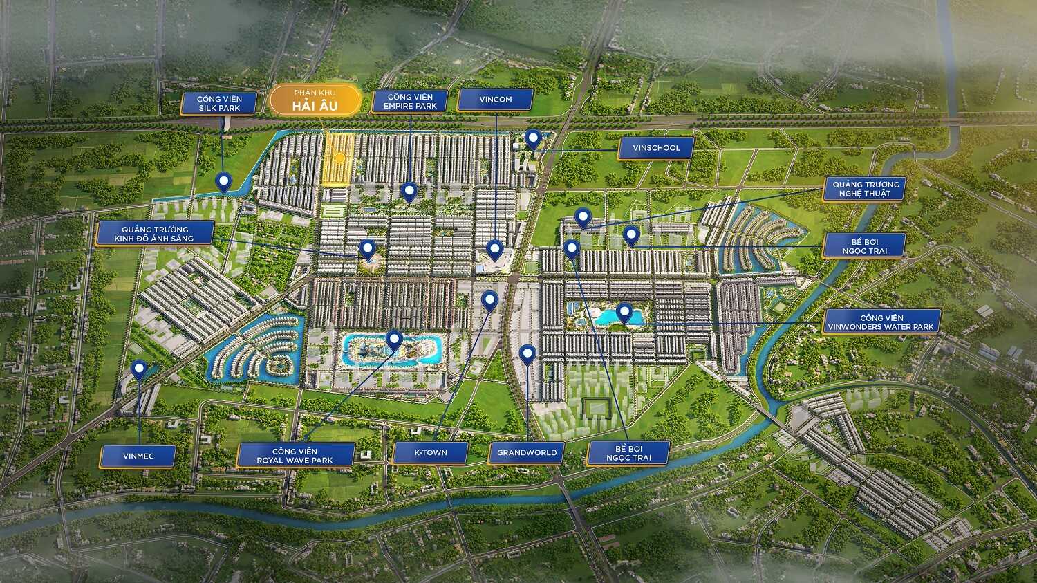 Mặt bằng tiện ích Vinhomes Ocean Park 2