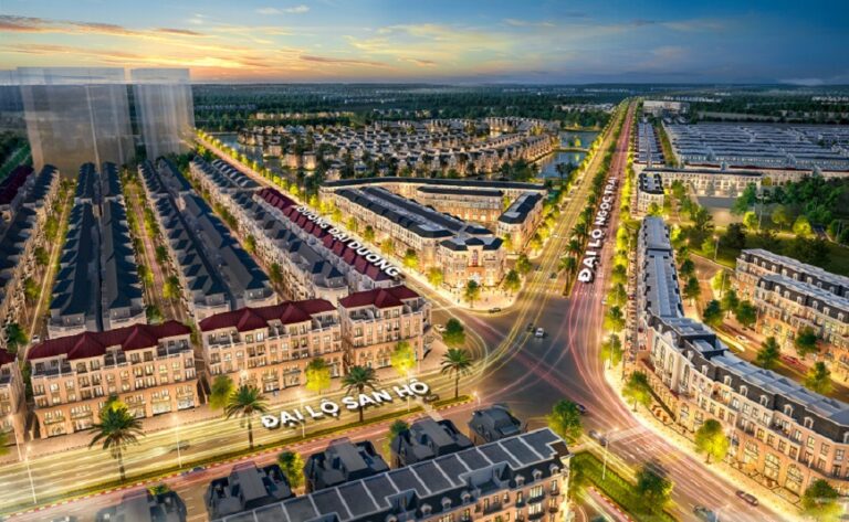 Phối cảnh Center Point tại giao lộ của 3 trục đường huyết mạch tại khu đô thị