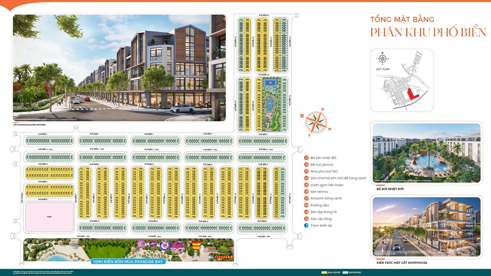 Phân khu Phố Biển Vinhomes Ocean Park 3 - Mặt bằng và Giá bán 29 Mặt bằng phân khu Phố Biển Vinhomes Ocean Park 3