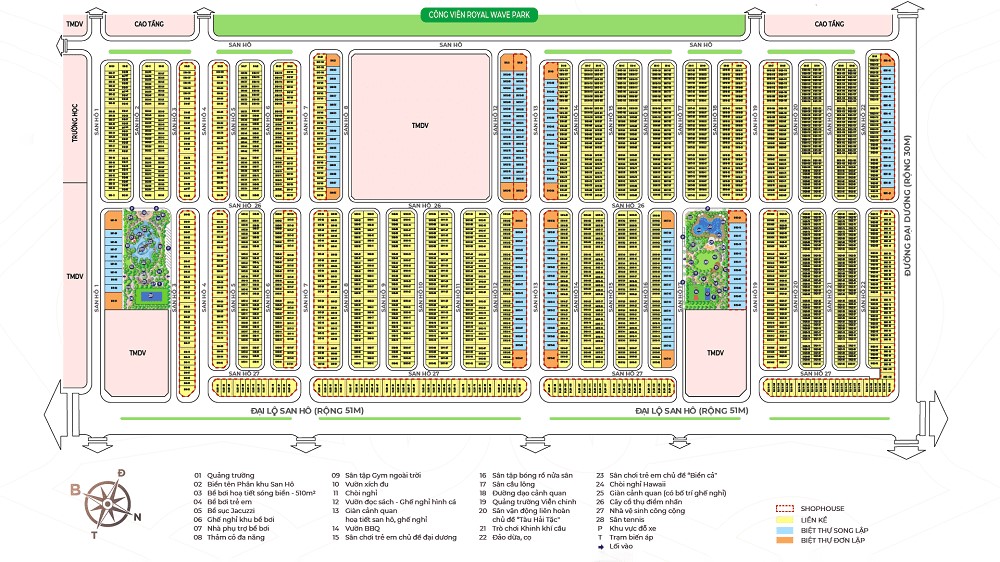 Phân khu San Hô Vinhomes Ocean Park 2 - Mặt bằng và Giá bán 31 Mặt bằng của phân khu San Hô Vinhomes Ocean Park 2