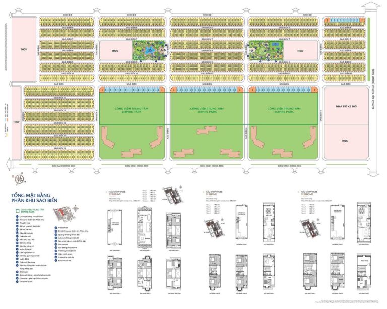 Mặt bằng phân khu Sao Biển Vinhomes Ocean Park 2