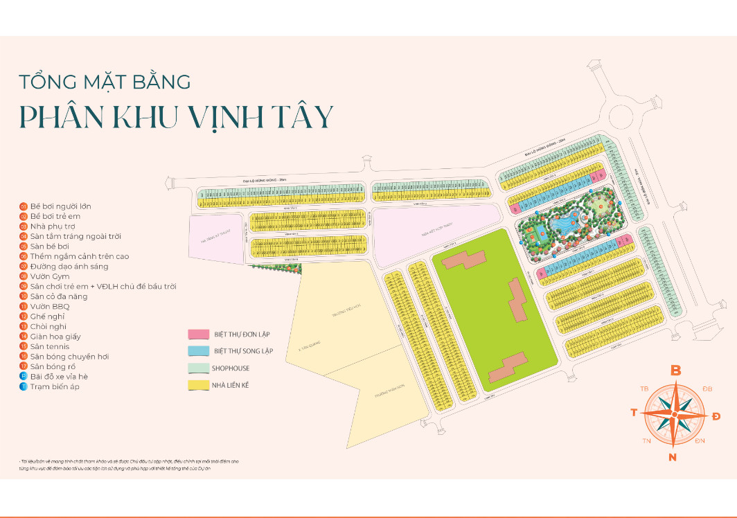 Phân khu Vịnh Tây Vinhomes Ocean Park 3 - Mặt bằng và Giá bán 31 Mặt bằng phân khu Vịnh Tây Vinhomes Ocean Park 3