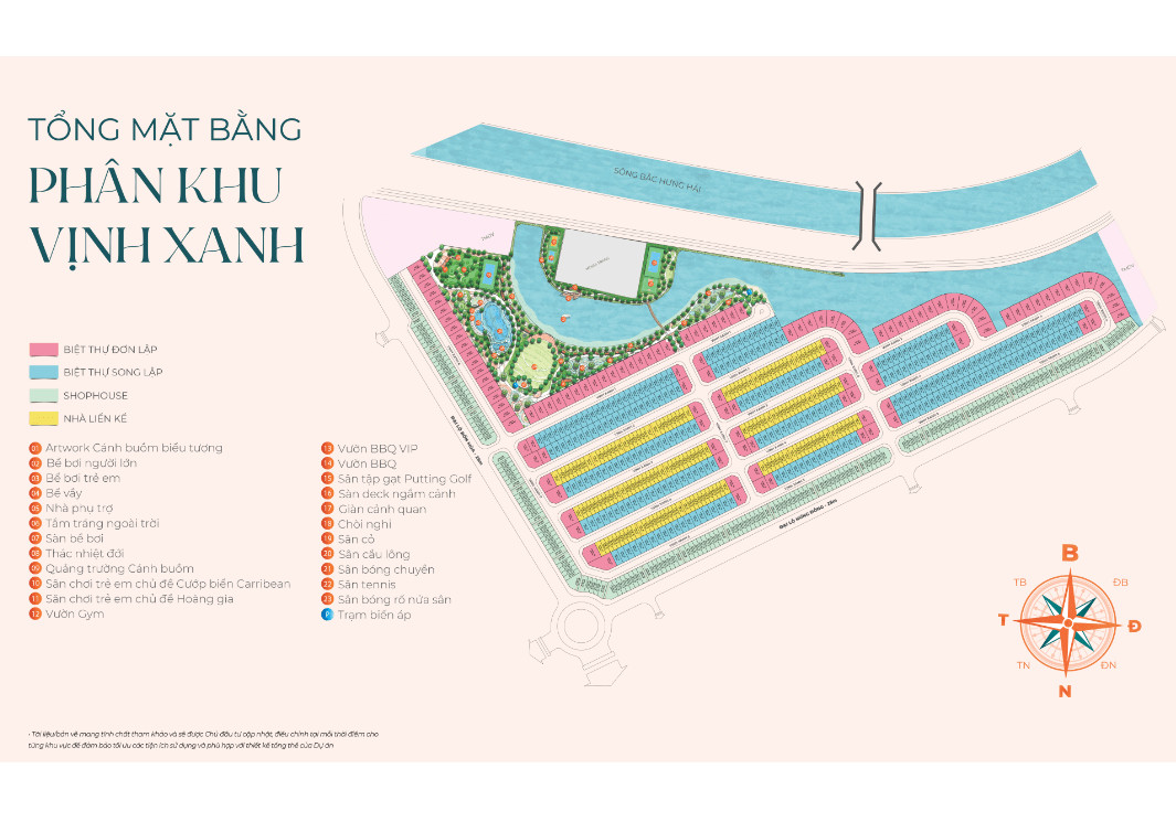 Mặt bằng phân khu Vịnh Xanh Vinhomes Ocean Park 3