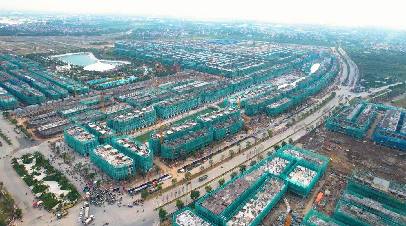 Mega Grand World Hà Nội khu bds thương mại, giải trí hàng đầu cả nước 8 Phân khu K-Town (góc phải ảnh) nằm đối diện phân khu The Venice (phía trái) qua vành đai 3,5.