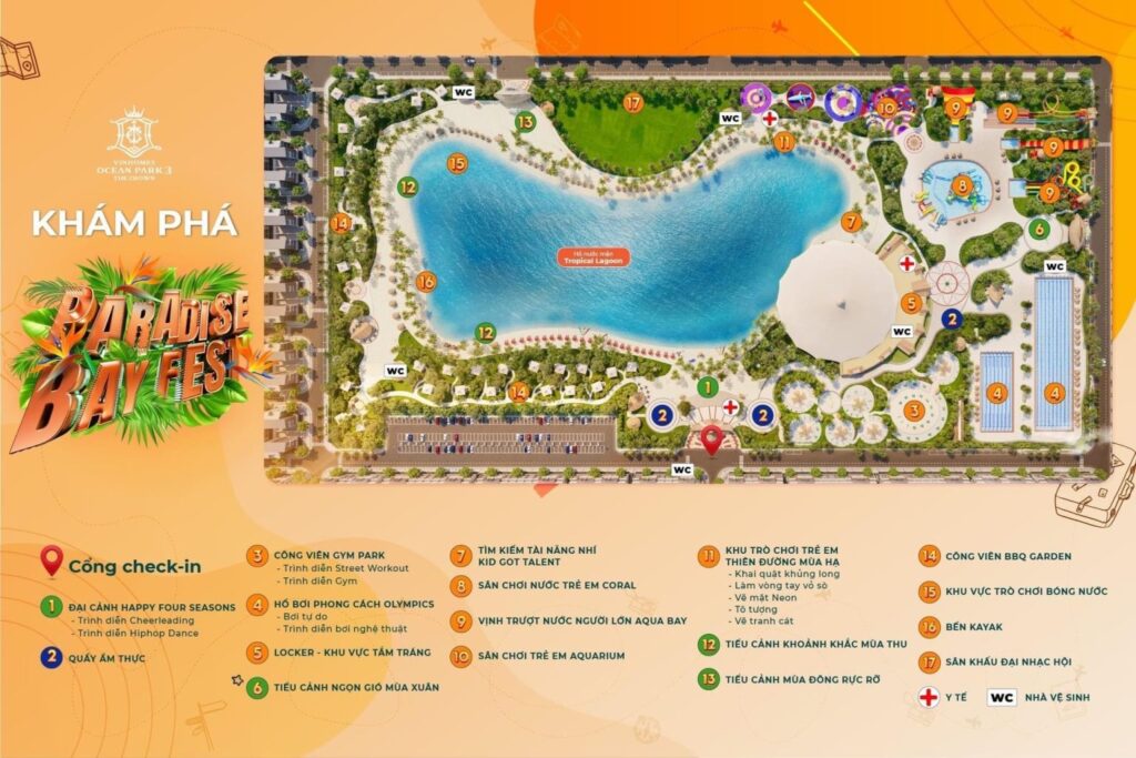 Tiện ích cảnh quan phân khu Vịnh Xanh Vinhomes Ocean Park 3