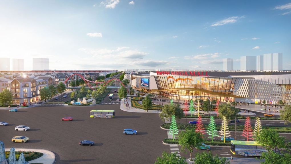 Phối cảnh bên ngoài Vincom Mega Mall tại Vinhomes Ocean Park 2