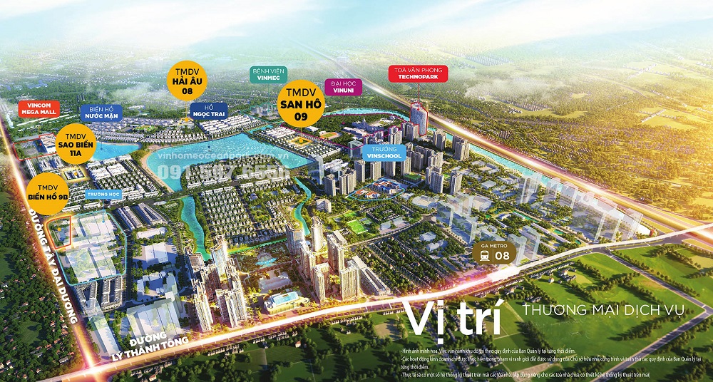 Thương mại dịch vụ Vinhomes Ocean Park 33 Vị trí Thương mại dịch vụ Vinhomes Ocean Park