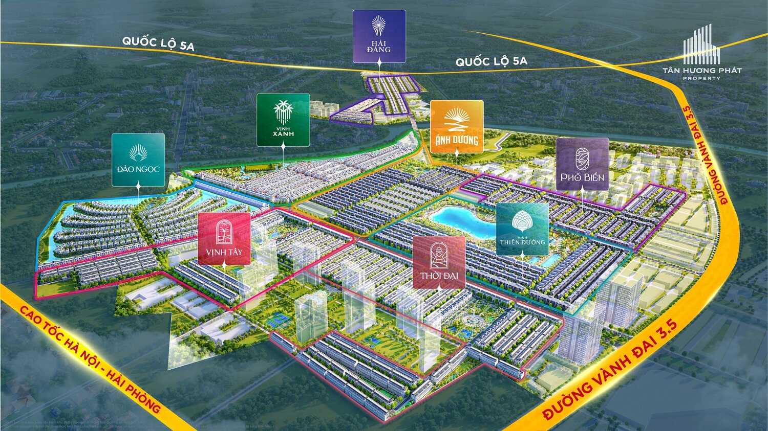 Vị trí phân khu Vịnh Xanh Vinhomes Ocean Park 3
