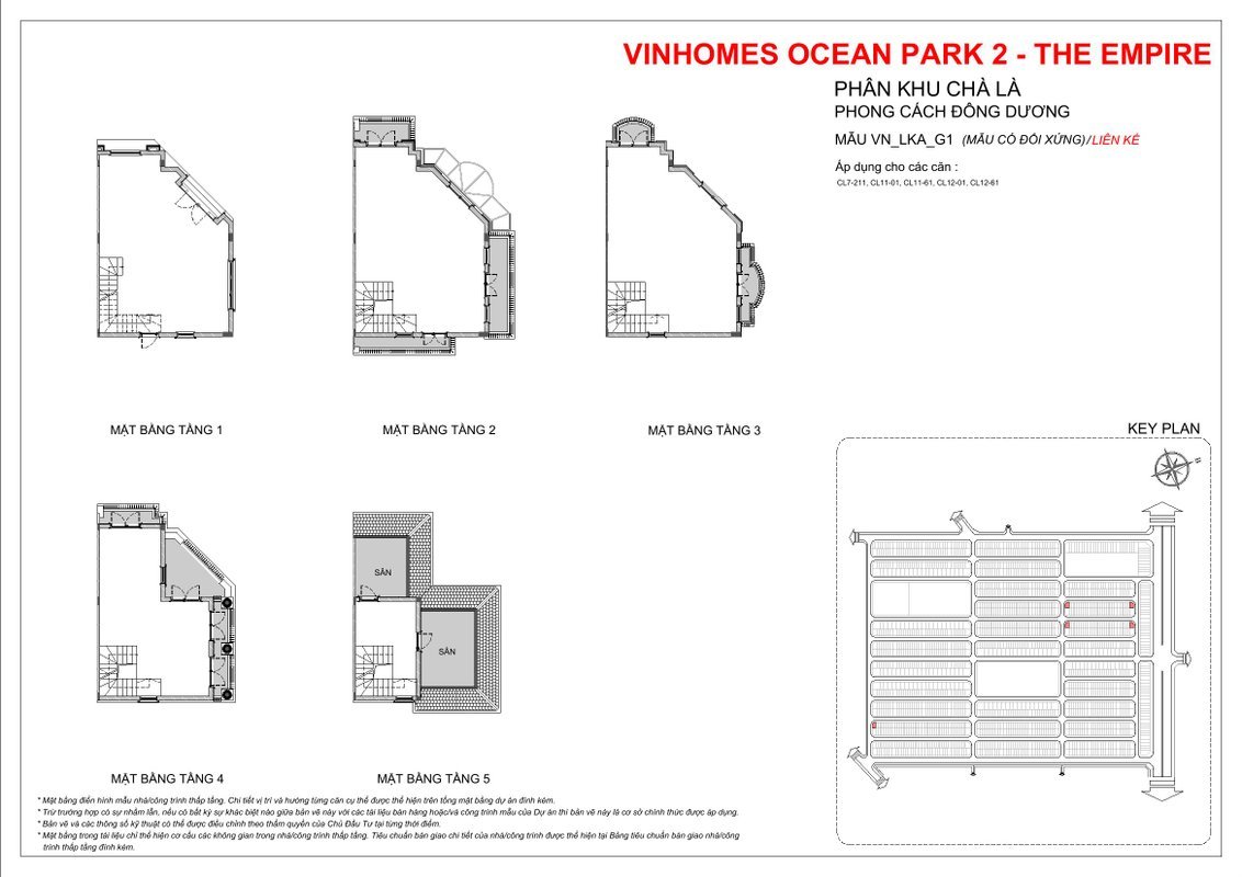 Phân khu Chà Là Vinhomes Ocean Park 2 - Mặt bằng và Giá bán 51 Vinhomes Ocean Park 2 Mat bang nha lien ke phan khu Cha La 3