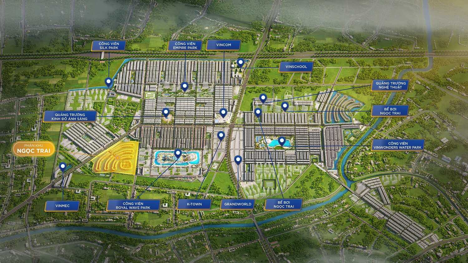 Vinhomes Ocean Park 2 - Vị trí phân khu Ngọc Trai