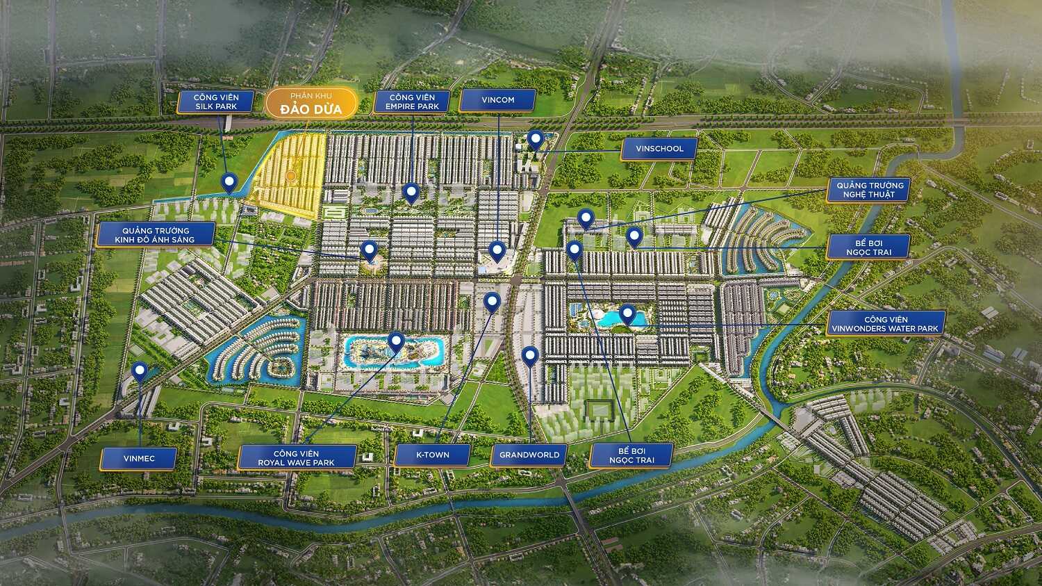 Phân khu Đảo Dừa Vinhomes Ocean Park 2 - Mặt bằng và Giá bán 31 Vinhomes Ocean Park 2 - Vị trí phân khu Phân khu Đảo Dừa