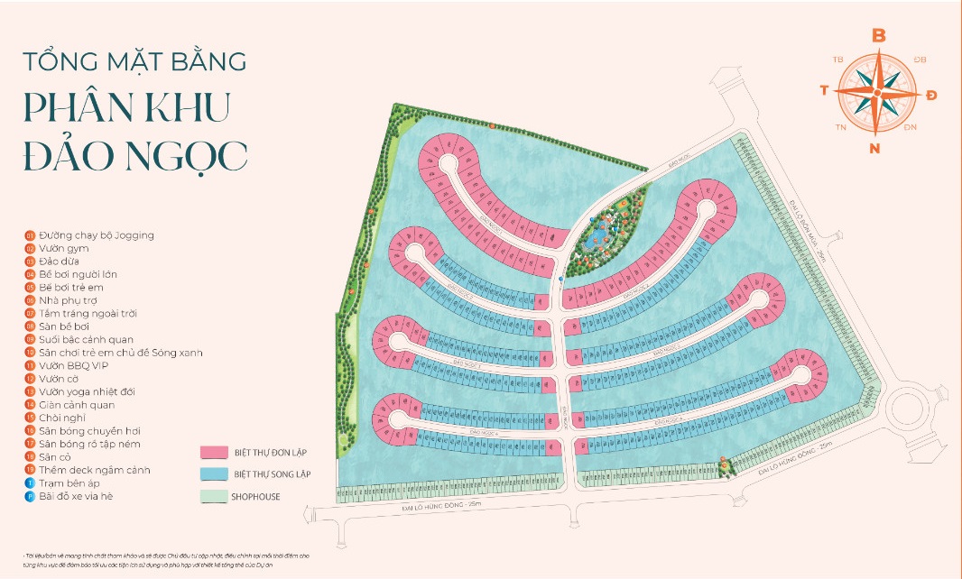 Mặt bằng phân khu Đảo Ngọc Vinhomes Ocean Park 3